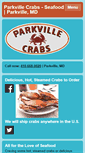 Mobile Screenshot of parkvillecrabs.com